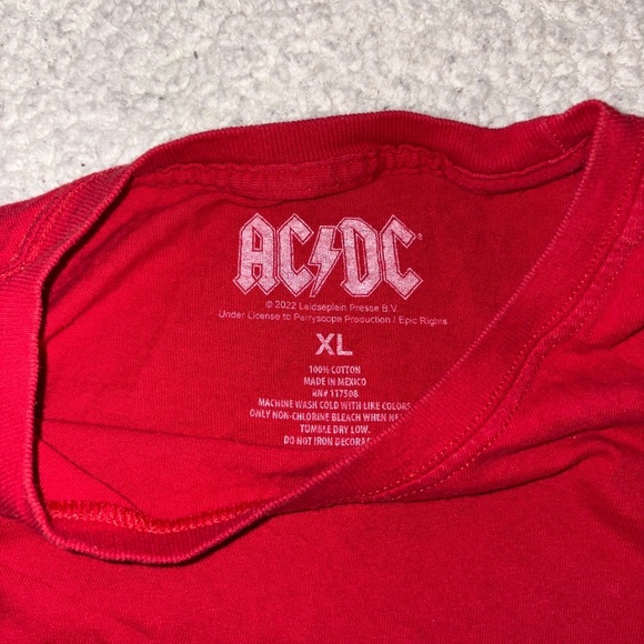 AC/DC Vibrant Red Cotton Tee - Picture 2 of 3